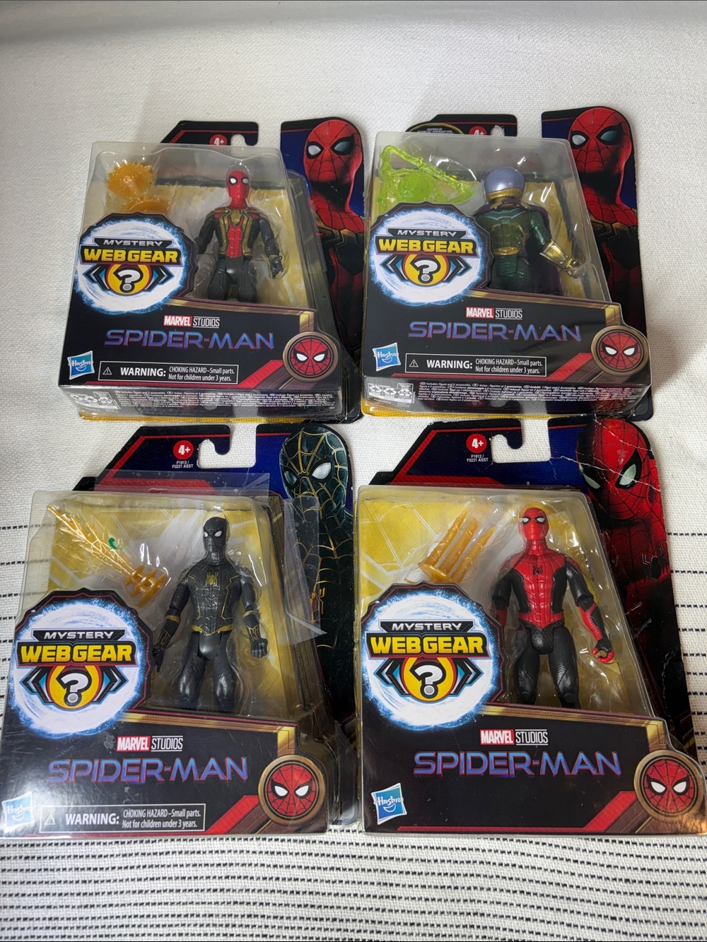 Marvel Studios Spider-Man Mystery Web Gear Action Figure Lot of 4 Hasbro NIP